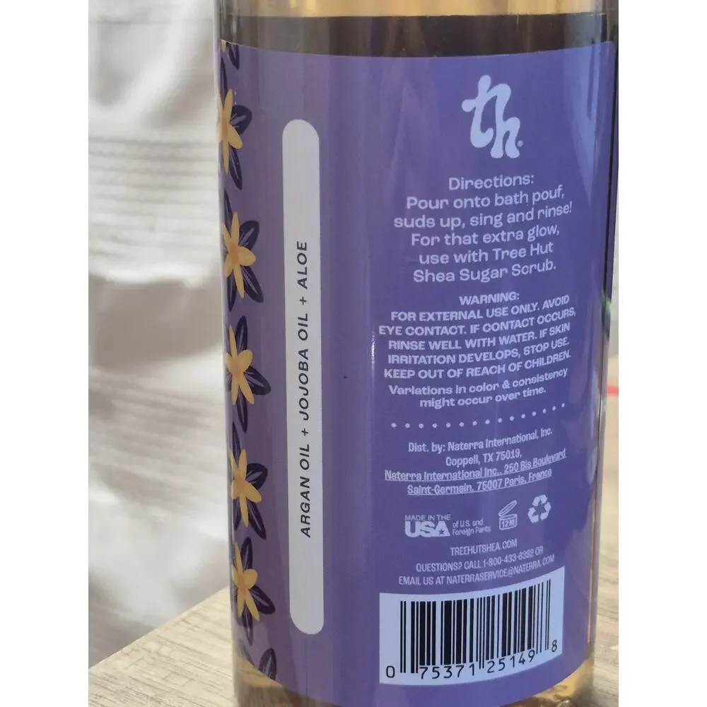 Tree Hut Tahitian Vanilla Bean Foaming Gel Body Wash 18 fl oz New Sealed S15